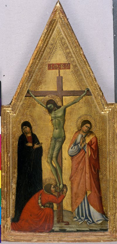 Christ on the Cross with Mary, John and Mary Magdalene by Italian School